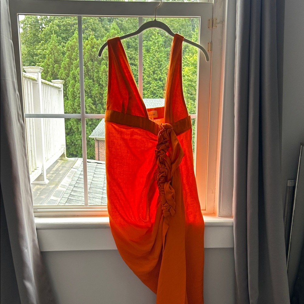 Just Bee Queen Orange Sleeveless Dress
